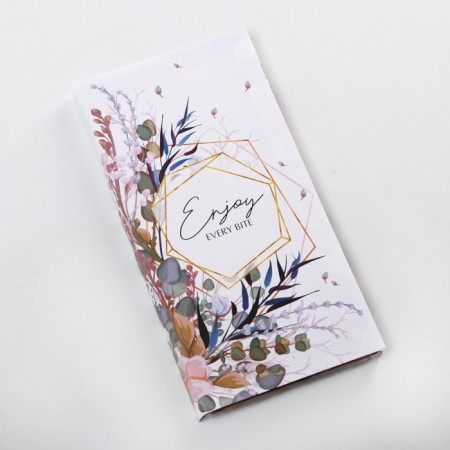 Chocolate wrapper, confectionery packaging "Enjoy EVERY BITE", 18.2 x 15.5 cm-1