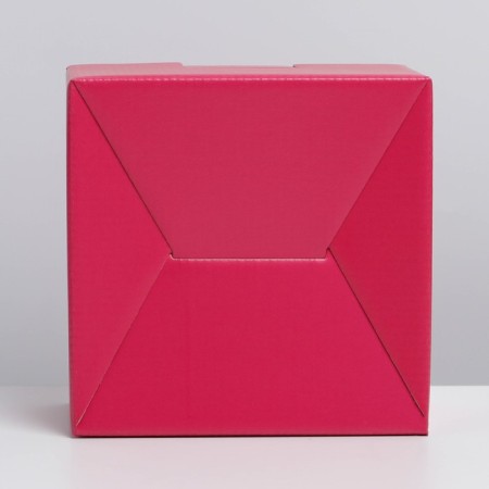 Gift folding box, packaging, Fuchsia, 15 x 15 x 7 cm-7