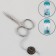 Scissors manicure, bent, 9.5 cm, in blist, silver color, b-555-s-sh