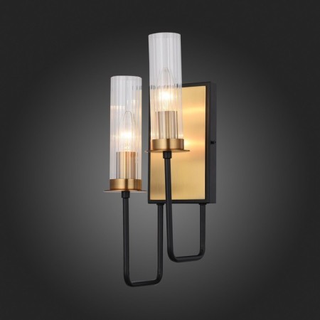 Sconces st. SL336.301.02. Delavera. 2x60 watts, E14, 15x41 cm, brown color, bronze-10