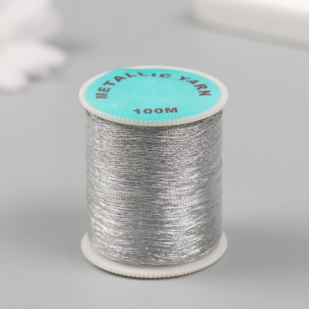 Lurex thread for creativity 100 m, col. silver