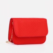 Baby bag on magnet, long chain, red color