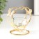 Summary metal, glass for 1 candle "Heart with butterflies" d-4 cm gold 7.5x10x10 cm