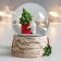 Souvenir Polystone Water Ball "Gnomik with a gift" 7x6.7x8.8 cm