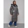 Coat insulated winter female, size 42, dark gray color
