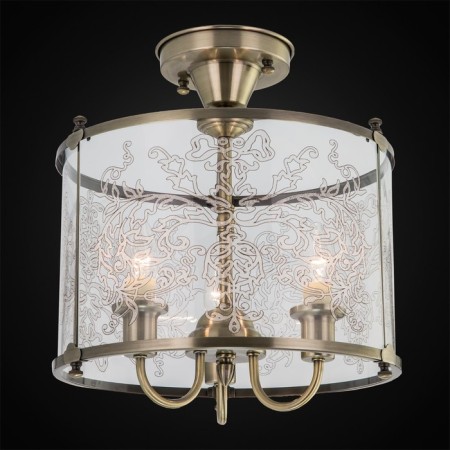 Chandelier CL408233 "Versailles", 3x60W E14, bronze 37x37x40 cm-1