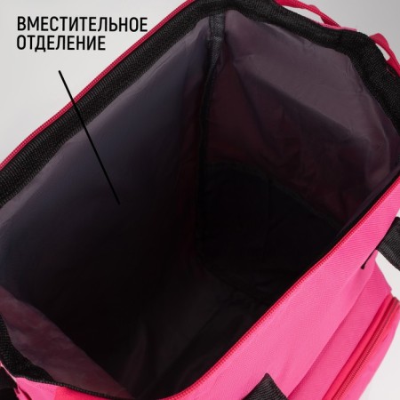 School textile Backpack "You are such a cat", with a pocket, 25x13x38, pink-2