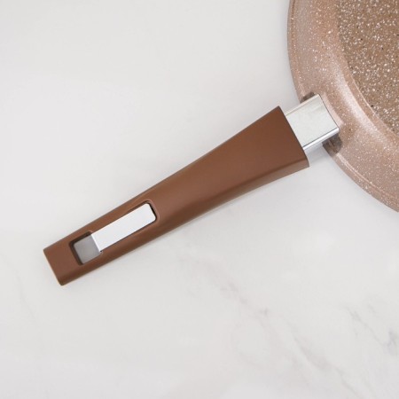Granite Brown pan, d = 26 cm, anti -stick coating, removable handle, mix color-3
