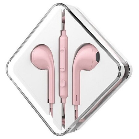 Hoco M55 headphones, wired, inserts, microphone, jack 3.5, 1.2 m, pink-3