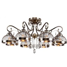 Ceiling chandelier lori 8xe27 60W, size 75x75x41 cm, color antique bronze