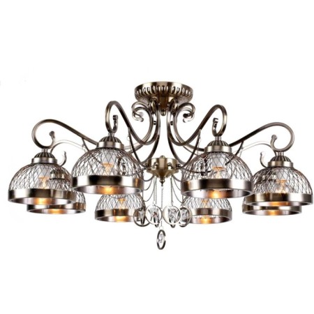 Ceiling chandelier lori 8xe27 60W, size 75x75x41 cm, color antique bronze