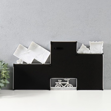Multipher in 3 photos, 10x15 cm, plastic, col. white-2
