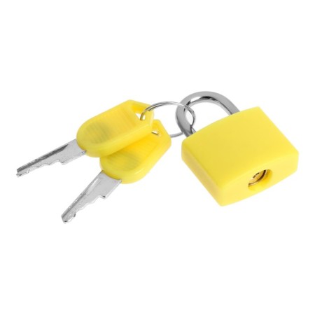 The castle of a hinged suitcase, 20x35 mm, small, yellow-1