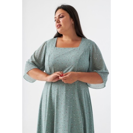 Female dress, size 64, color light green-4
