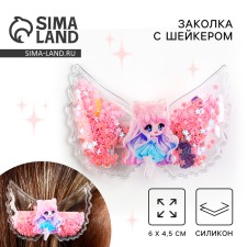 Hair hairpin with a chibi -chiber, 6 x 4.5 cm
