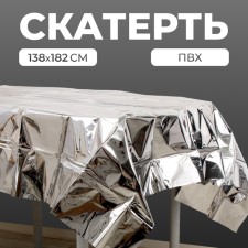 Tablecloth, 138 × 182 cm, silver color