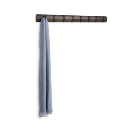 Horizontal Flip wall hanger, 8 hooks, black, nut-1