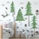 Sticker Plastic Interior color "houses in a pine forest" set 2 sheets 30x90 cm