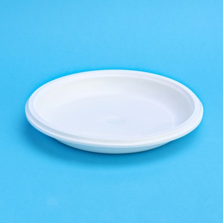 Disposable plate "white" 16.7 cm-2