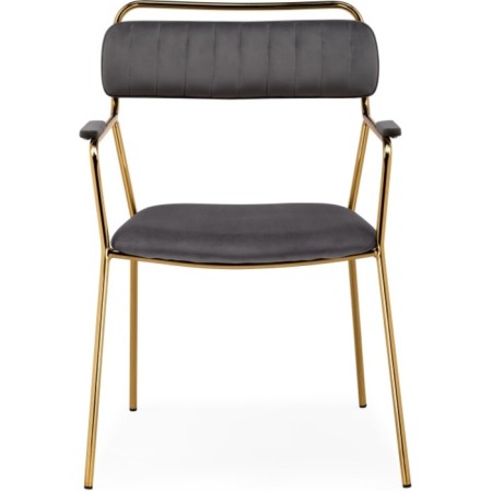 ASPEN Metal/velor Metal Carcass, gold/gray 60x65x86 cm-1