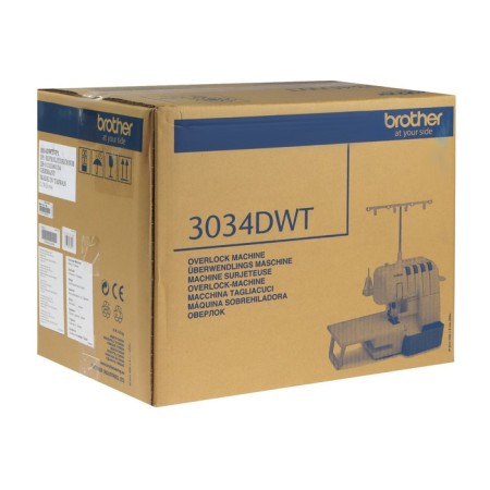 Overlock Brother 3034 DWTV, 8 operations, 4 threads, 1300 tbsp/min, edge -blade seam, white-4