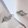 Cardigan clamp "Waves", white color in silver