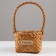 Wicker basket, 18 x 13 x 8/20.5 cm, sequoia