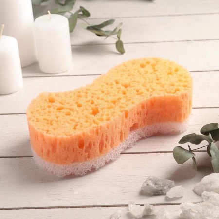 Body sponge massage "pleasure", 18 × 9.5 × 5 cm, color mix-1