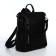 Women's backpack made of artificial leather with lightning, 4 pockets, black color