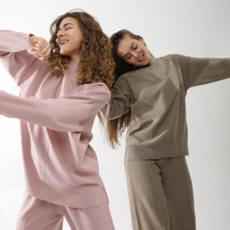 Knitted suit SL, 42-44, coffee-17