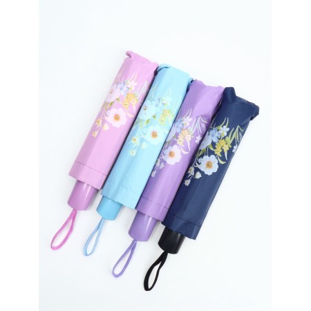 Umbrella fur R48/55 8SP 4sl eponge in/u uf flowers straight handle b/cut mix package-5