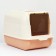 The toilet is closed with a folding top of 36 x 51 x 34 cm, orange
