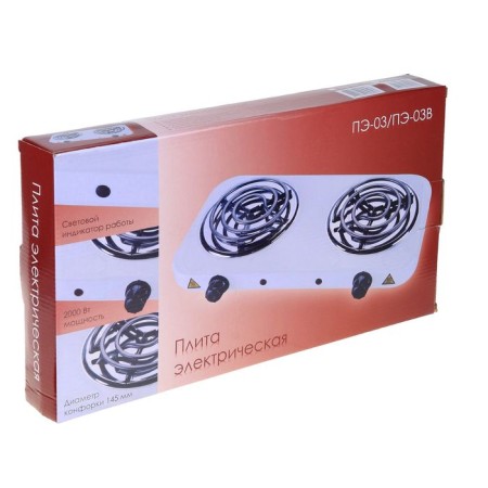 Electric tile Sakura PE-03V, 2000 W, 2 burners, black-4