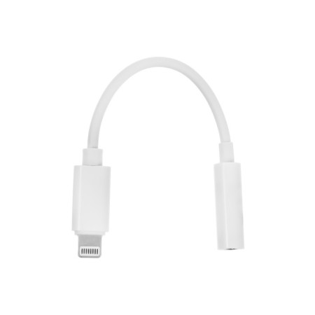 Adapter Belsis, with Lightning on Jack 3.5, music + headset, 10.5 cm, white