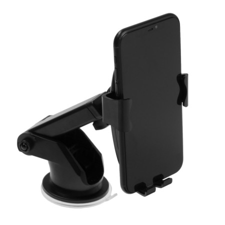 A phone holder with wireless charging, selfless capture 6-9.5 cm, black-4