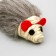 A toy for cats "Gray Mouse" with a muzzle of sisal, 8 cm