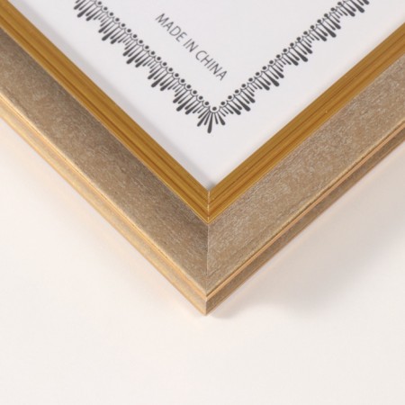 Photo frame Plastic format A4 cm "Gabriel" Golden with a gold strip of 2.2x25x33.7 cm-2