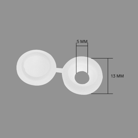Decorative cap for screws, white, set 100 pcs-1