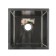 Kitchen sink Aflorn AF94444, Sredal, S = 3.0 and 0.8 mm, 44x44x22 cm, siphon, satin