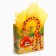 Gift package with packaging paper with silence, 22x22x12 cm, lion and turtle