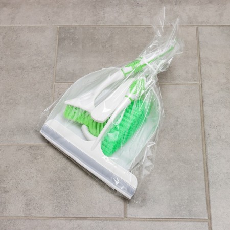Cleaning set, 5 items: scoop, brush-scheme, dishes brush, ironing, pouring, color mix-6