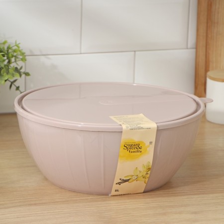Saladnik with a lid "Fiesta", 5 l, color mix-5