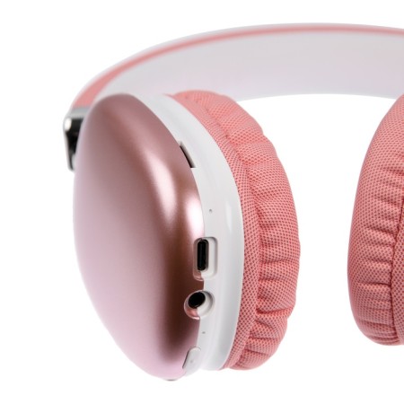 Wireless headphones RX-8, full-size, microphone, BT 5.3, AUX, 400 mAh, pink-7