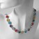 The necklace "Jewel" circle in rhinestones, color in silver, 32 cm