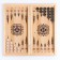 Backgammon "lion and tiger", wooden board 50 x 50 cm, with a field for playing checkers