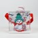 PVS gift box, Santa Claus, 10 x 10 x 10 cm, New Year