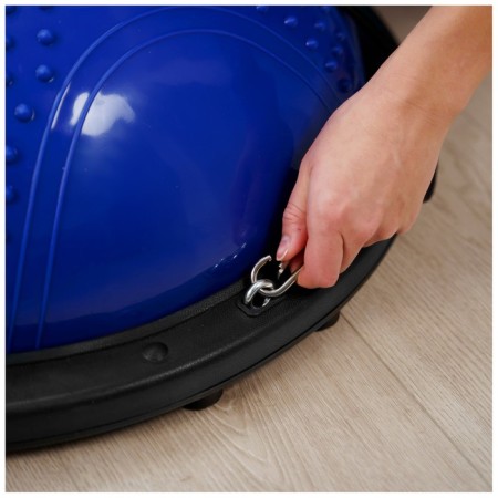 Half -sphere BOSU gymnastic onlytop, massage, with a pump, 55x25 cm, blue color-8