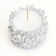 Candle "Crystals" in a candlestick of gypsum, 6x4cm, silver
