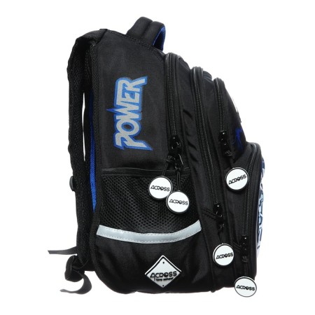 School backpack 40 x 33 x 15 cm, ergonomic back, Across 548, black ACR23-548-6-3