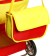 Puppet stroller No. 13, red/yellow color